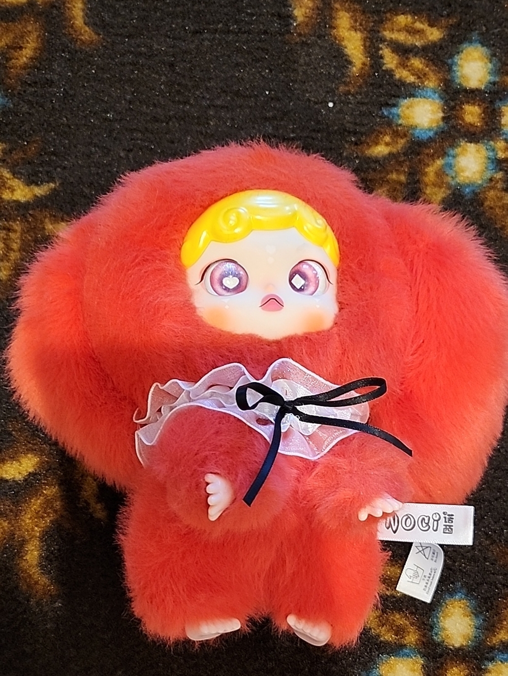 Red Fluffy Plush Kids Toy Doll